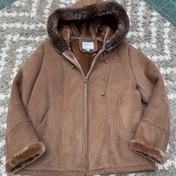 Nautica Jackets & Blazers - Nautica Faux Suede and Fur Coat  Size extra Large winter coat